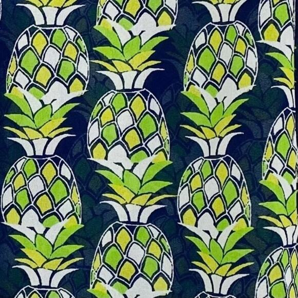 BANANA Republic Womens Size XS Pineapple Print Tie Blouse Preppy Resort Beach - Picture 5 of 8